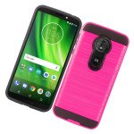 Wholesale Moto G6 Play / Moto G6 Forge (MOTO G Play 6th Gen) Armor Hybrid Case (Hot Pink)